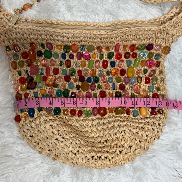 Cappelli Jeweled Straw Purse/Bag - Picture 11 of 12